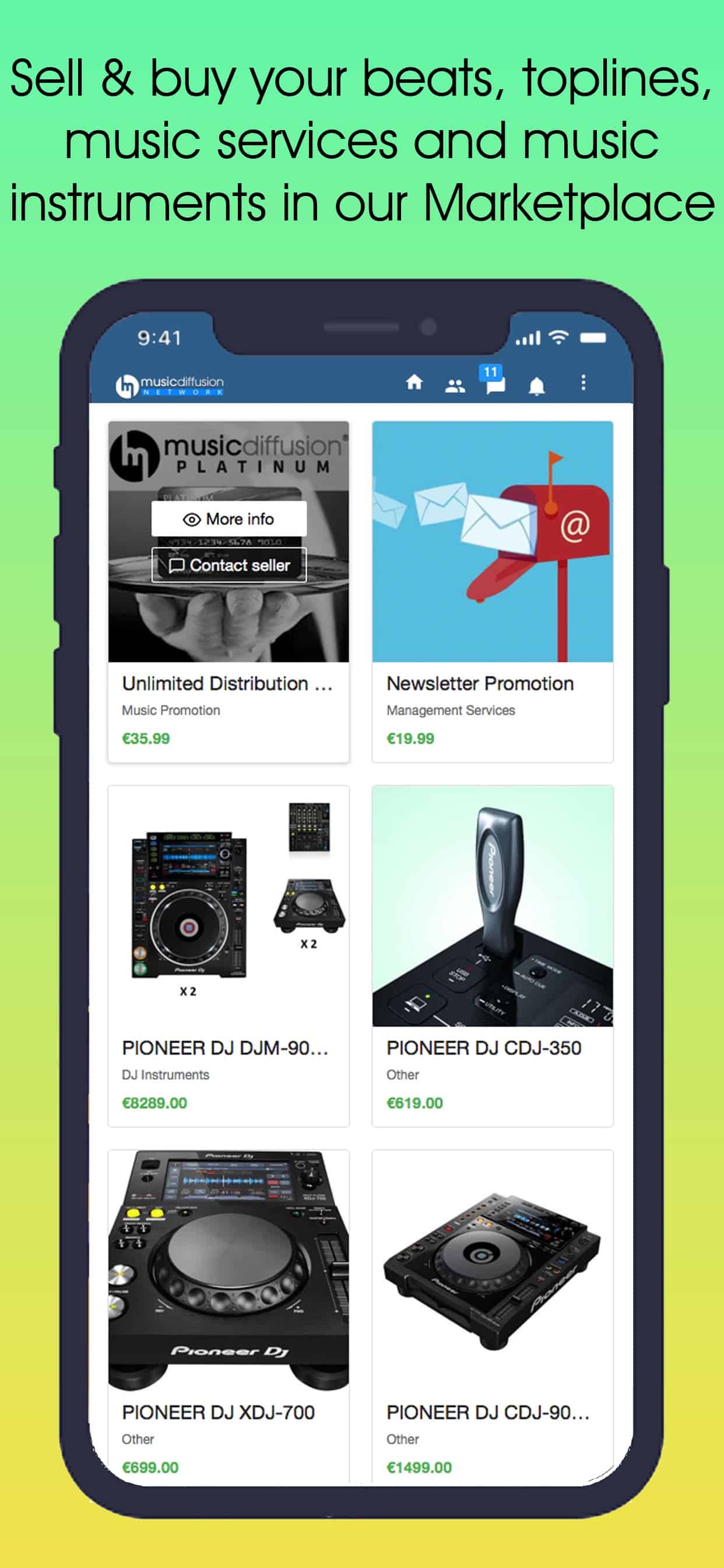 MusicDiffusion Network Screenshot